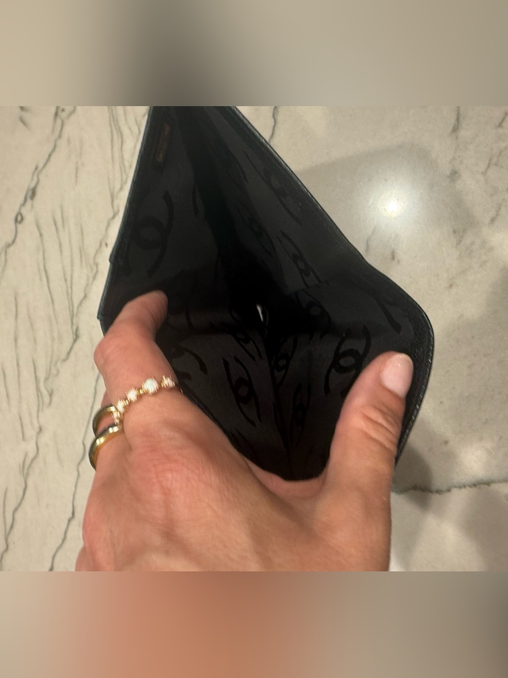 Chanel Black Caviar Leather CC Long Bifold Wallet Gold Hardware - Picture 15 of 16